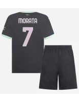 AC Milan Alvaro Morata #7 Alternativní dres pro děti 2024-25 Krátký Rukáv (+ trenýrky)